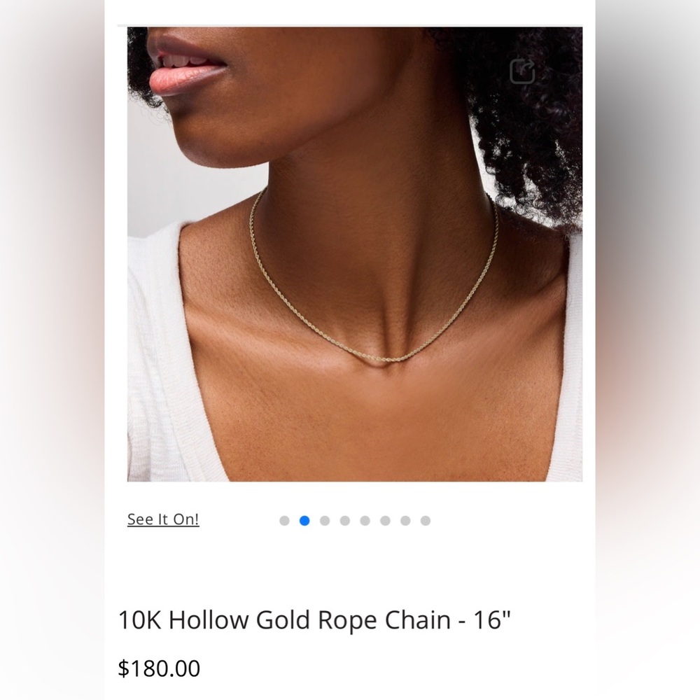 10K Gold Rope Chain - Picture 3 of 3